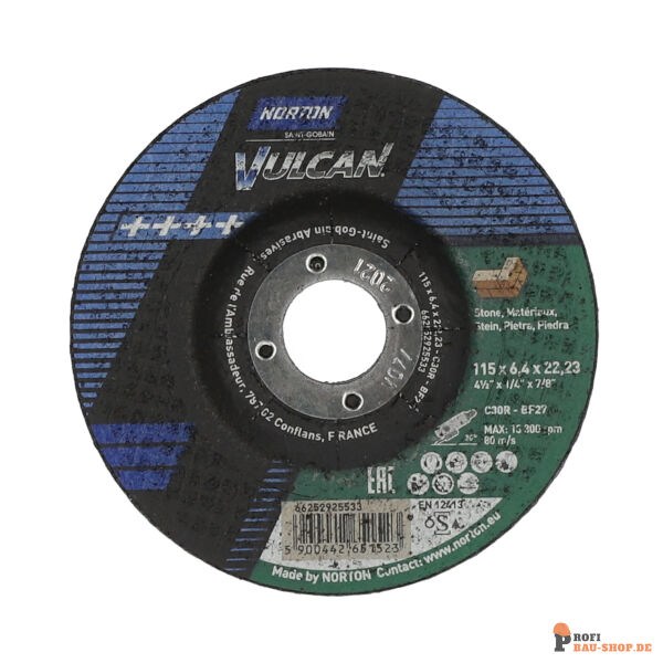 nortonschleifmittel/NORTON_schleifmittel_66252925533 Grinding wheel Angle Grinder Norton VULCAN STONE 115x6.4x22.2_146687